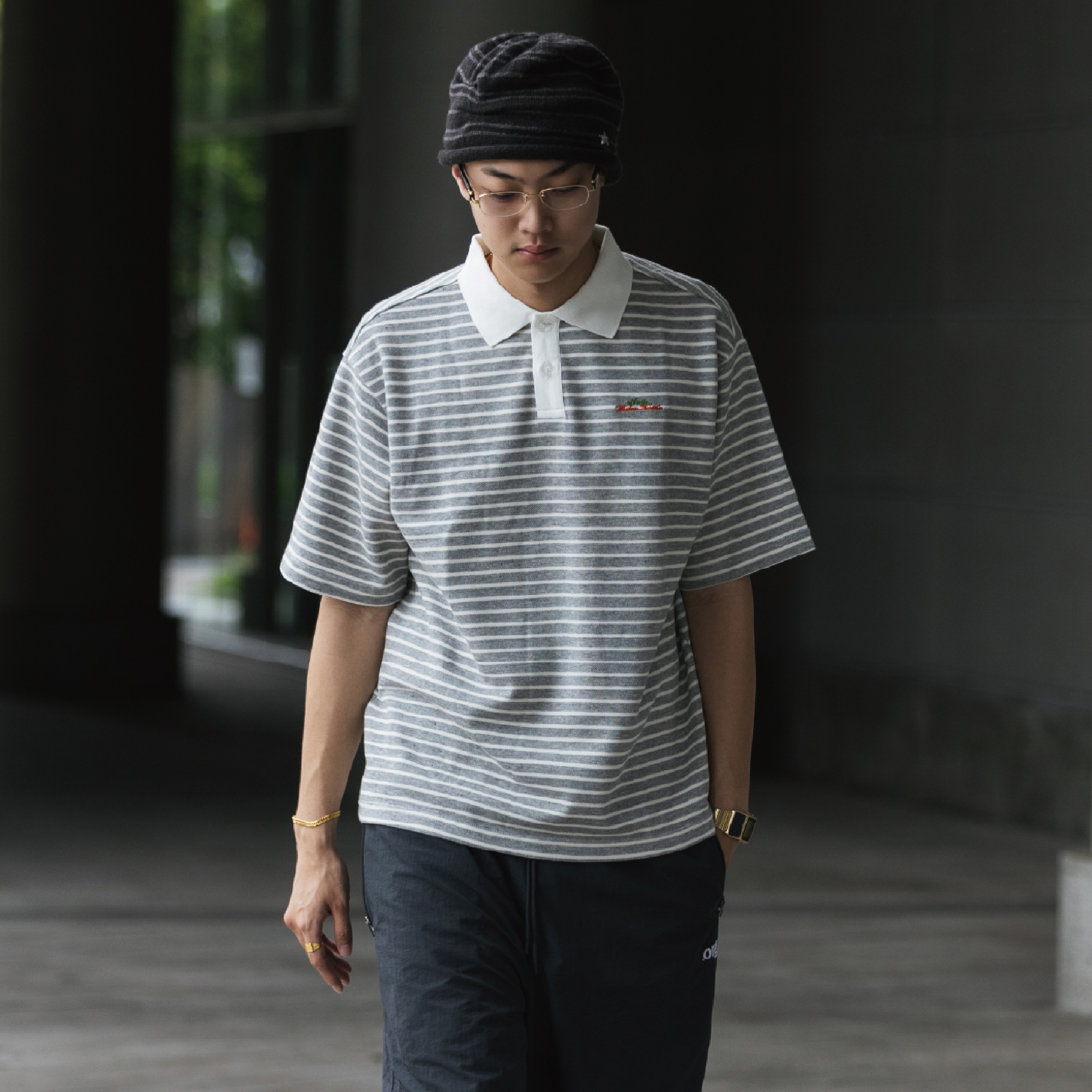 WODEN® Striped Pique Polo Shirt 珠地棉 條紋Polo衫