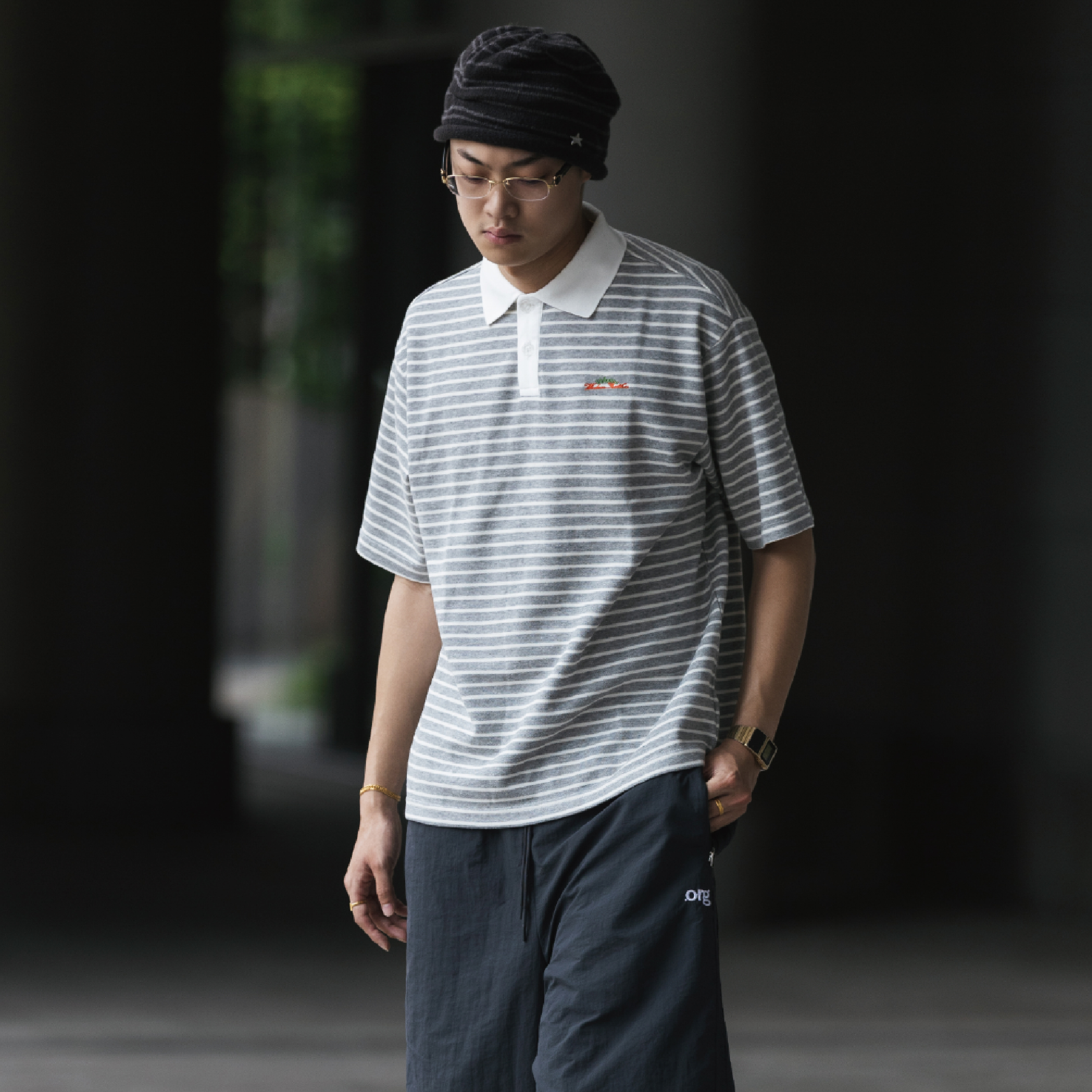 WODEN® Striped Pique Polo Shirt 珠地棉 條紋Polo衫