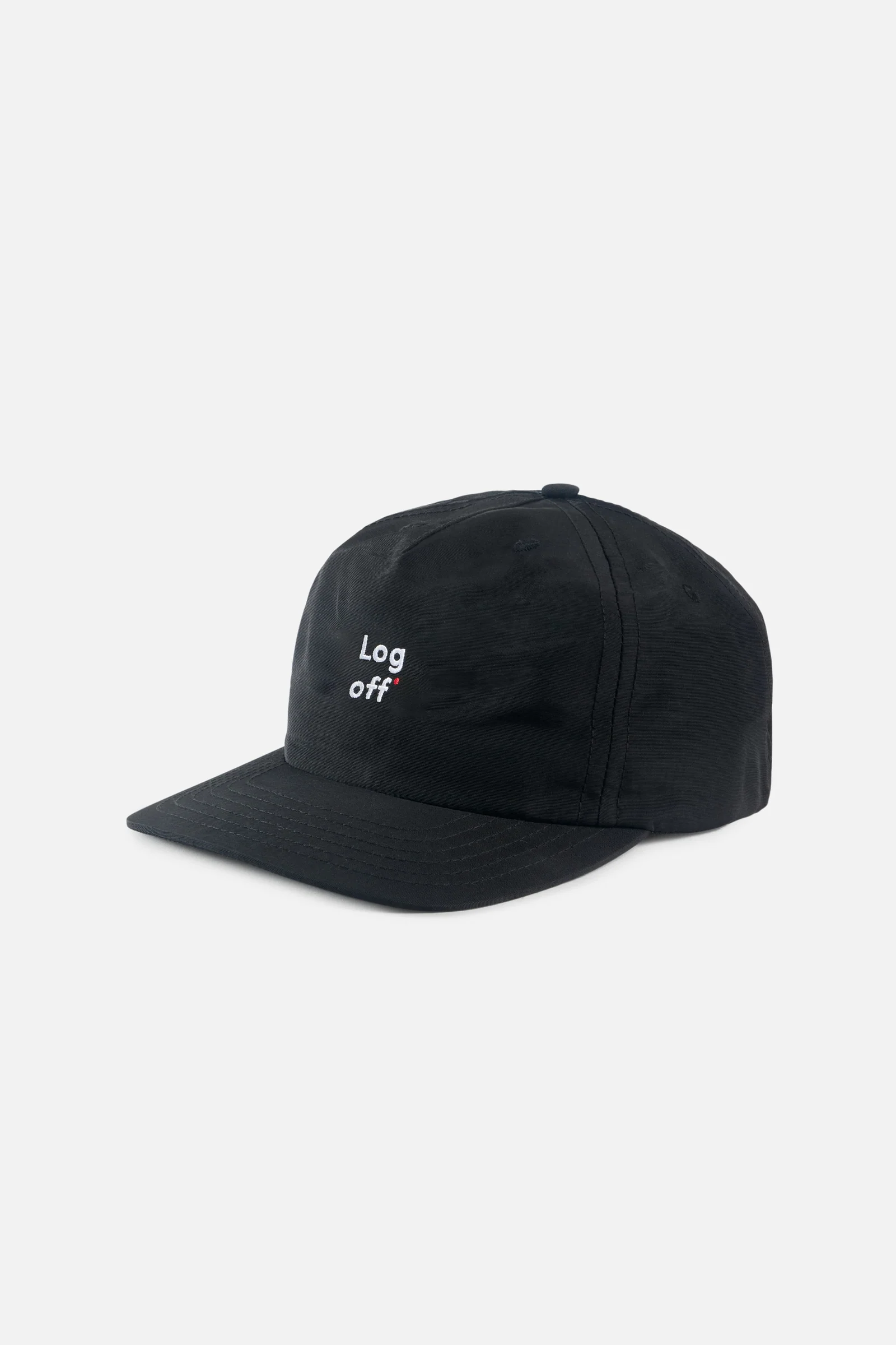 District Vision｜5 Panel Nylon Hat,Log Off "Black"