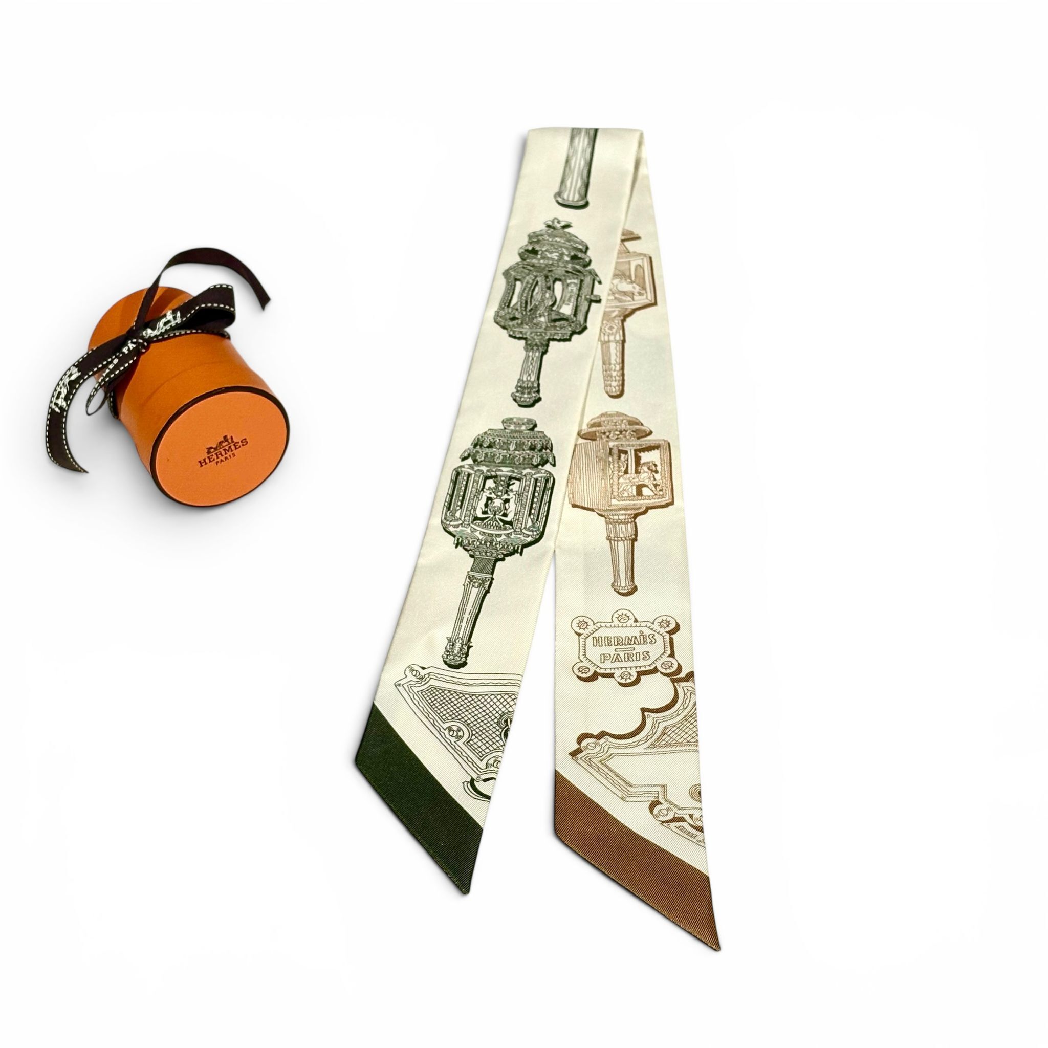 全新HERMES TWILLY 啡綠色埃圖普派 H063081S 16 Merveilleuses Lanternes Twilly #BRAND NEW #香榭站正品