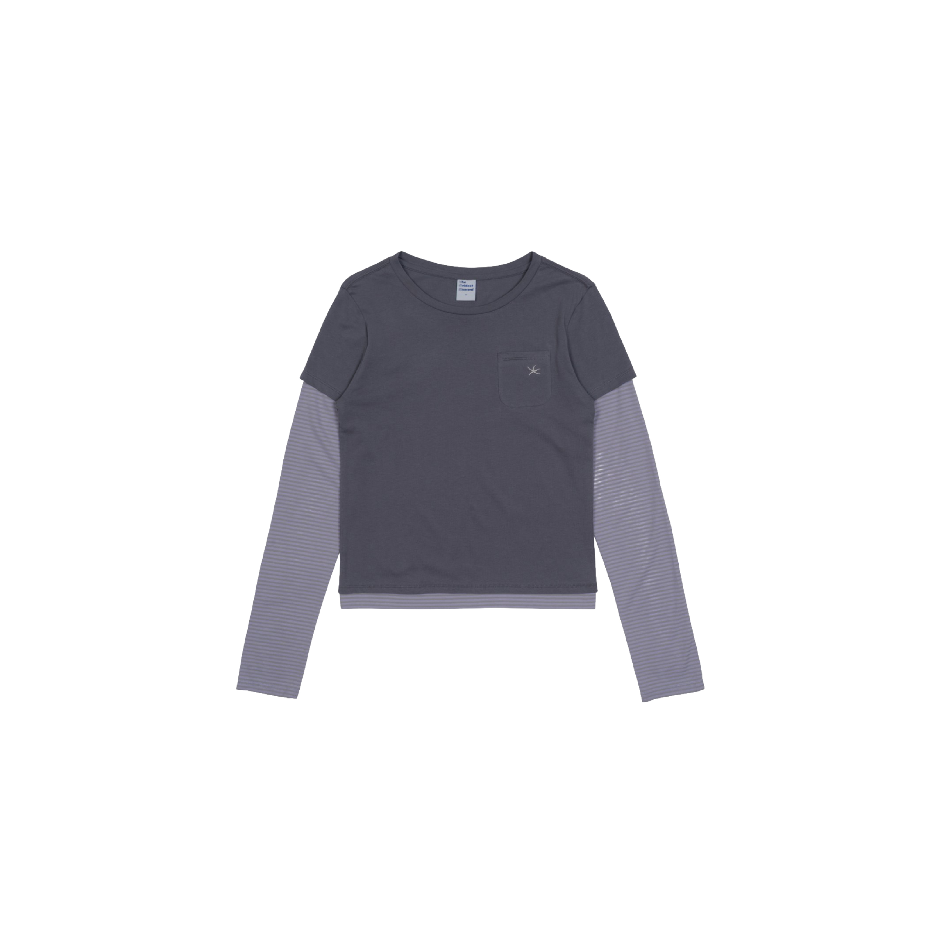 TCM stripe layered long sleeve 條紋 假兩件 層次 薄長袖