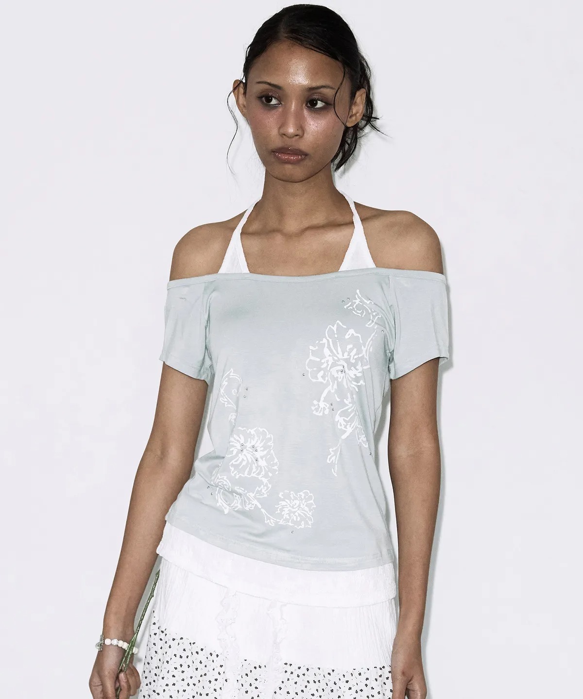 FancyClub Rosie Holter Off-Shoulder Top