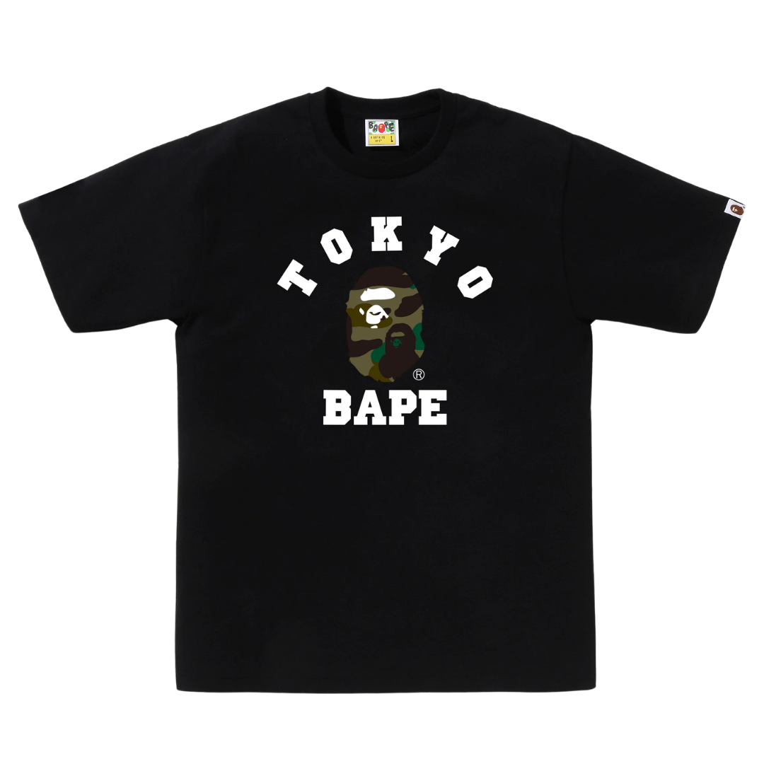 ☆ETW☆【EASY TO WEAR】BAPE 1ST CAMO TOKYO COLLEGE TEE 猿人 短T 東京限定