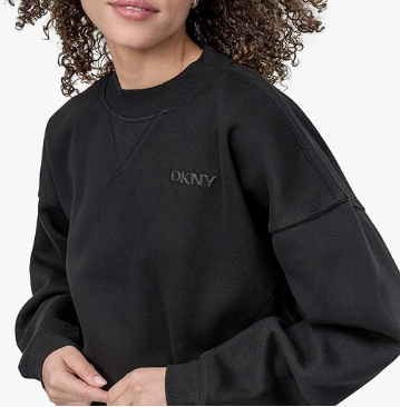 [S] DKNY BLACK HEATHER TONAL SWEATSHIRT, DP5T1173-B4R (SD1857)
