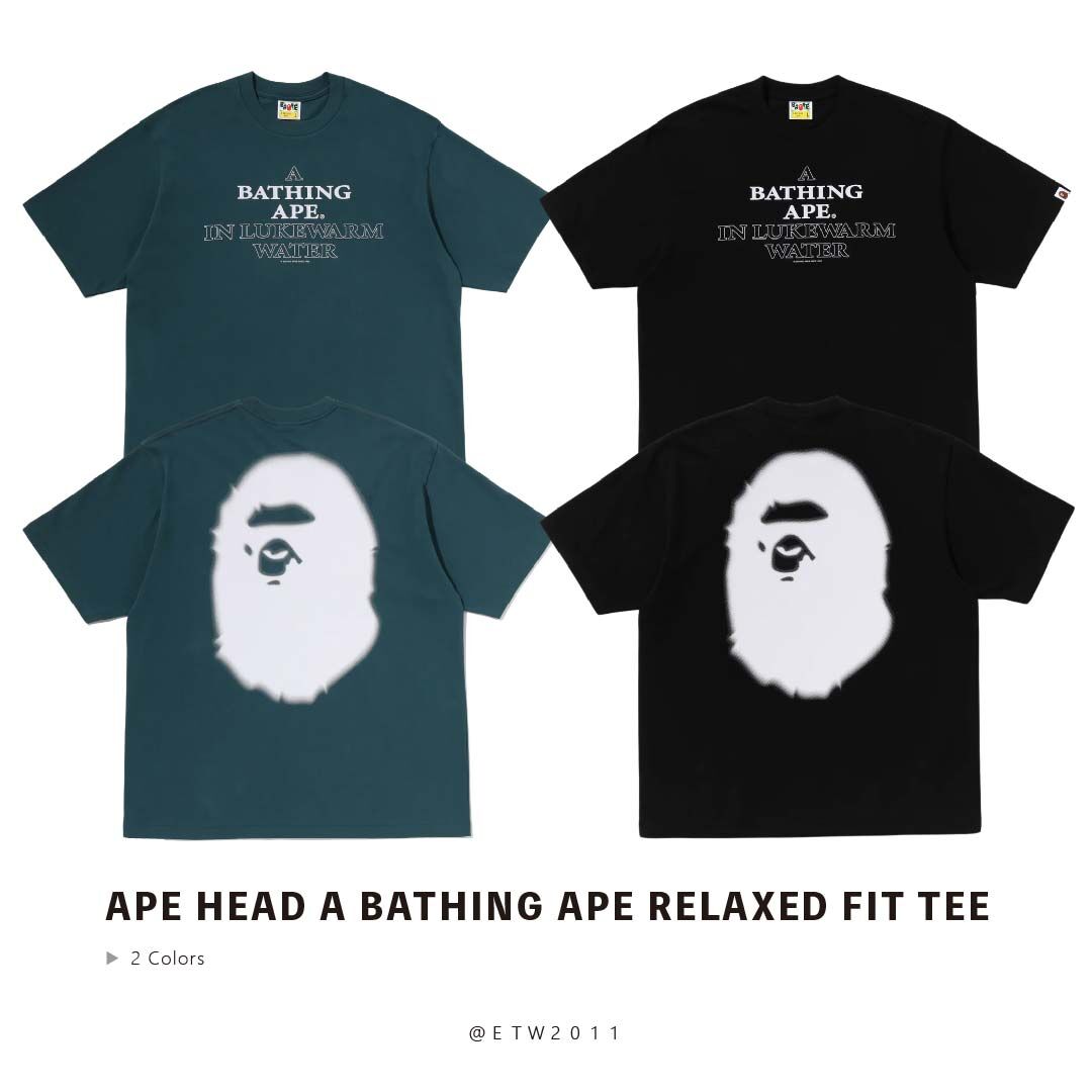 ☆ETW☆【EASY TO WEAR】BAPE APE HEAD A BATHING APE RELAXED FIT TEE 猿人頭 噴漆 寬鬆版型 短T 塗鴉