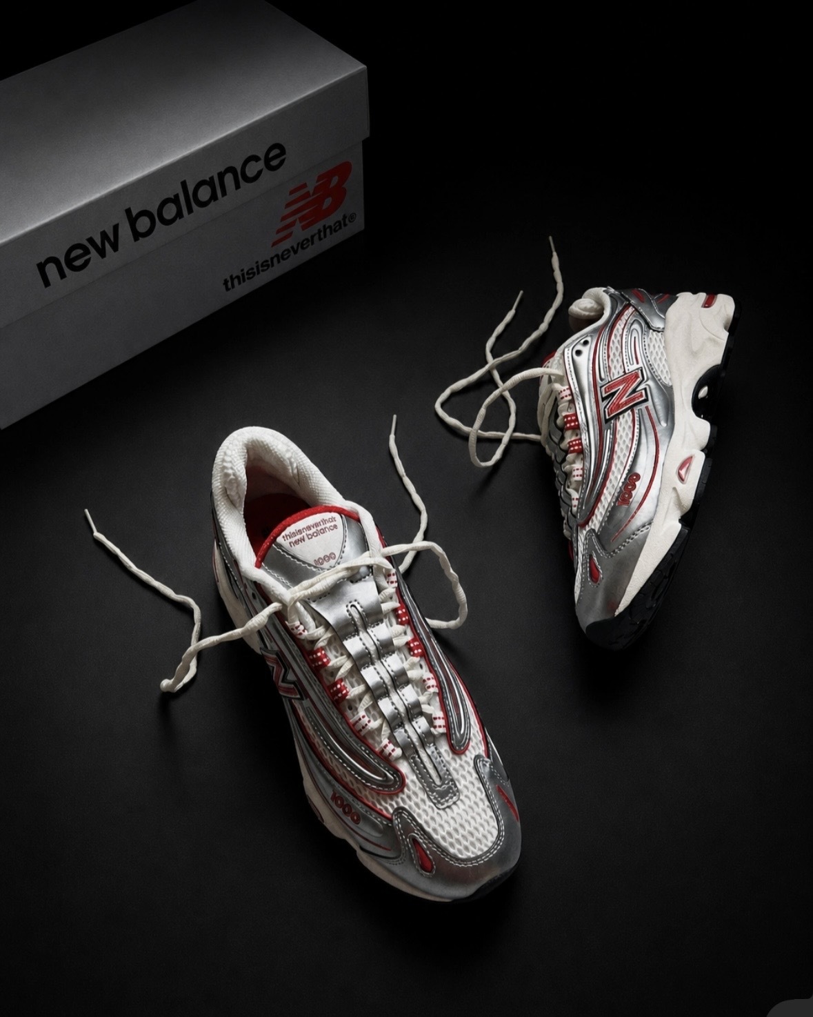 聯名款 Thisisneverthat x New Balance 1000 "Metallic Silver Red" 銀紅 增高 老爹鞋 M1000TI