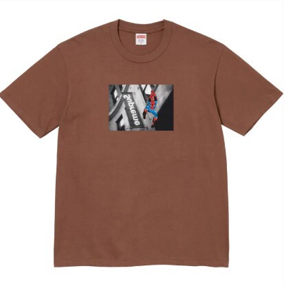 2026SS SUPREME SPIDERMAN TEE 蜘蛛人 咖 L