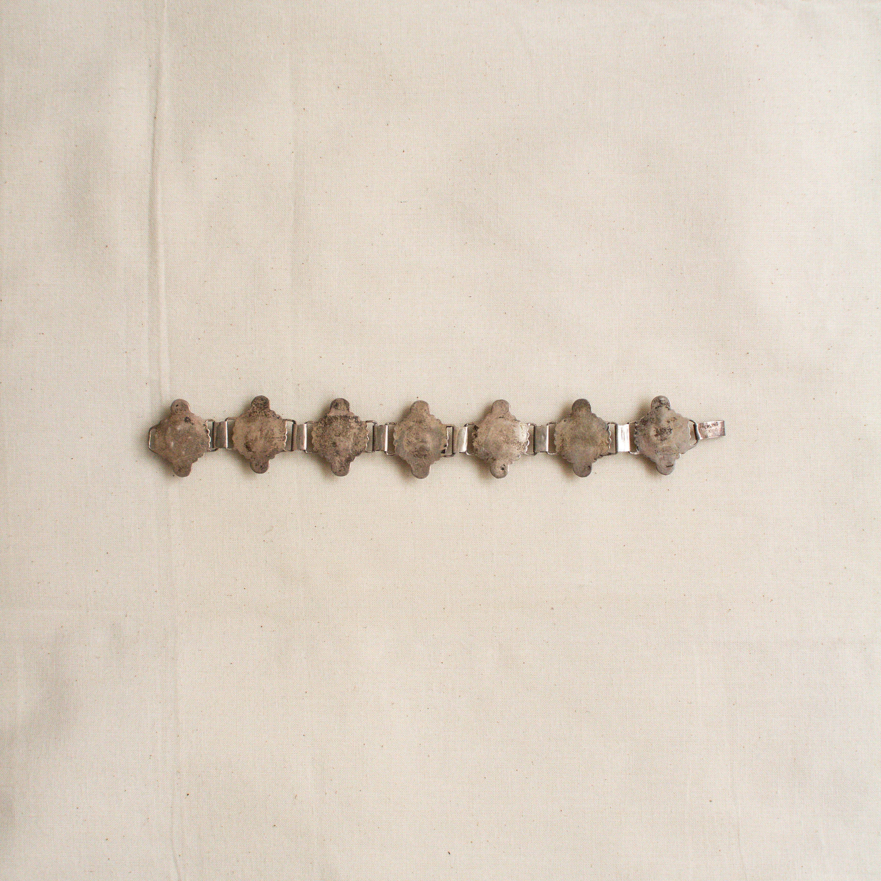 MEXICO STERLING SILVER BRACELET 墨西哥 純銀 礦石 手鏈 B