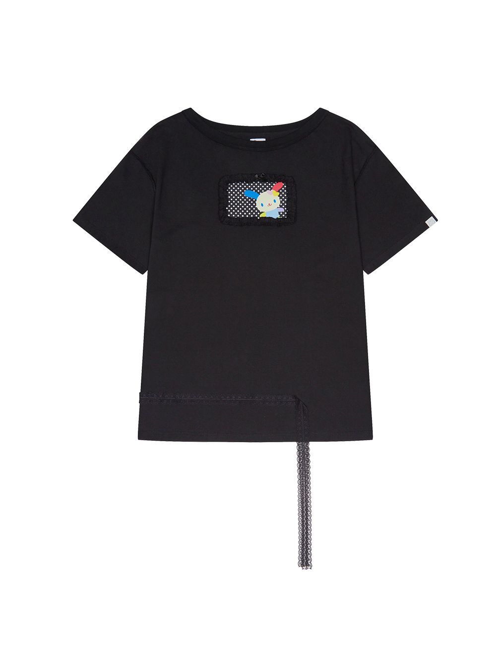 TUOMIO Usahana 寬版T-Shirt 黑色 TM01B6T22-BL