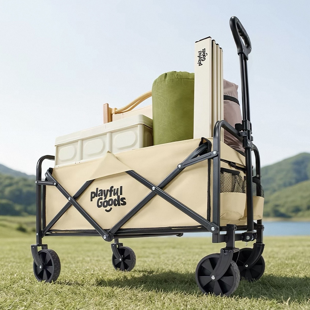 PLAYFULGOODS 有點淘氣 戶外露營車 大容量 攜便式 摺疊推車