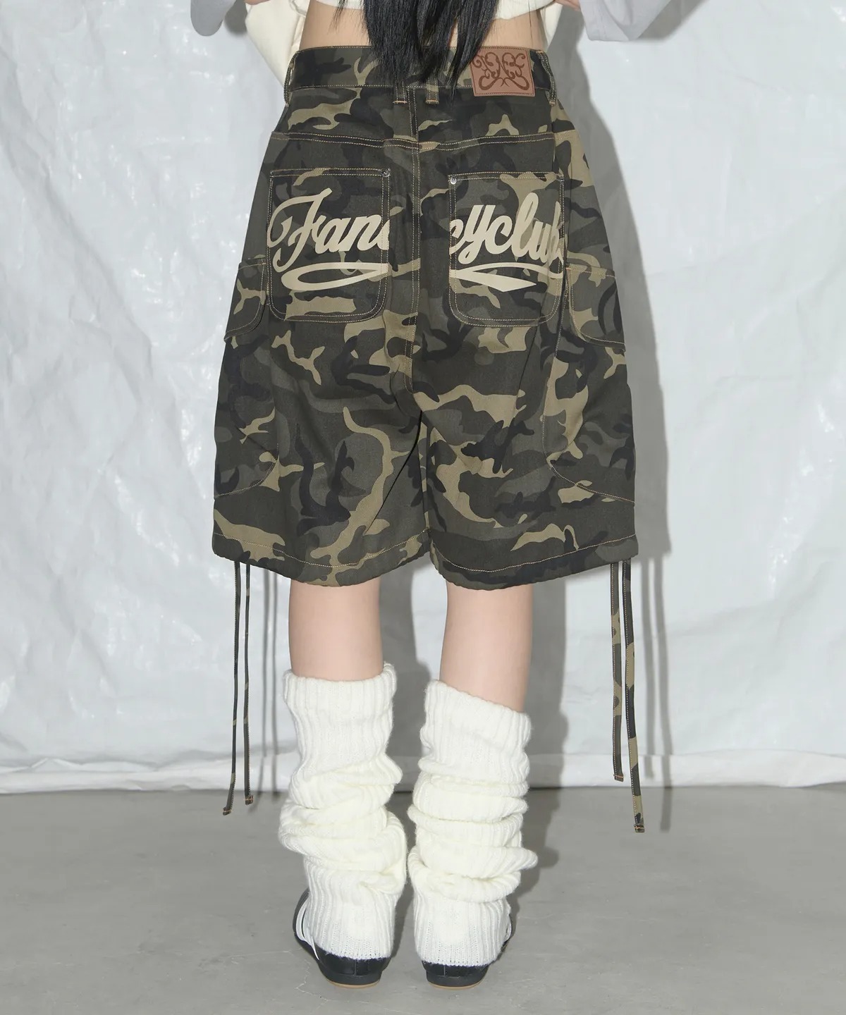 FancyClub Cargo Lettering Bermuda Pants