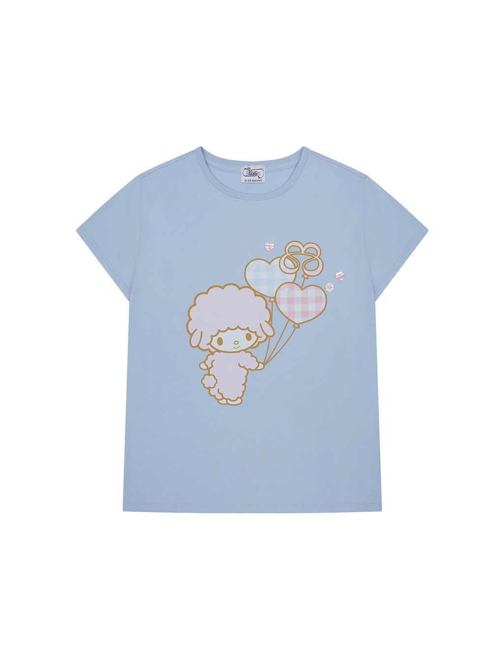 TUOMIO x Sanrio My Sweet Piano 貼身短版T恤 粉藍 TM01B6T21-BB