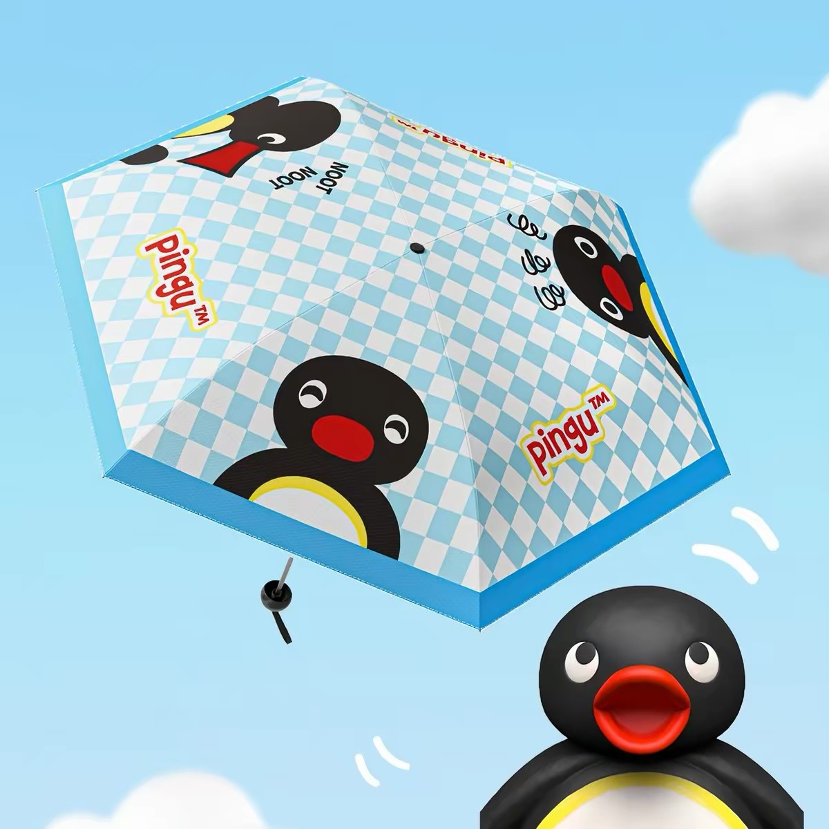 企鵝家族 PINGU 遮陽傘 太陽傘 折疊傘 雨傘 兩用傘