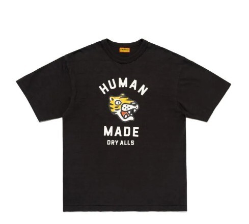 Human made 卡通老虎頭短踢 黑 2XL