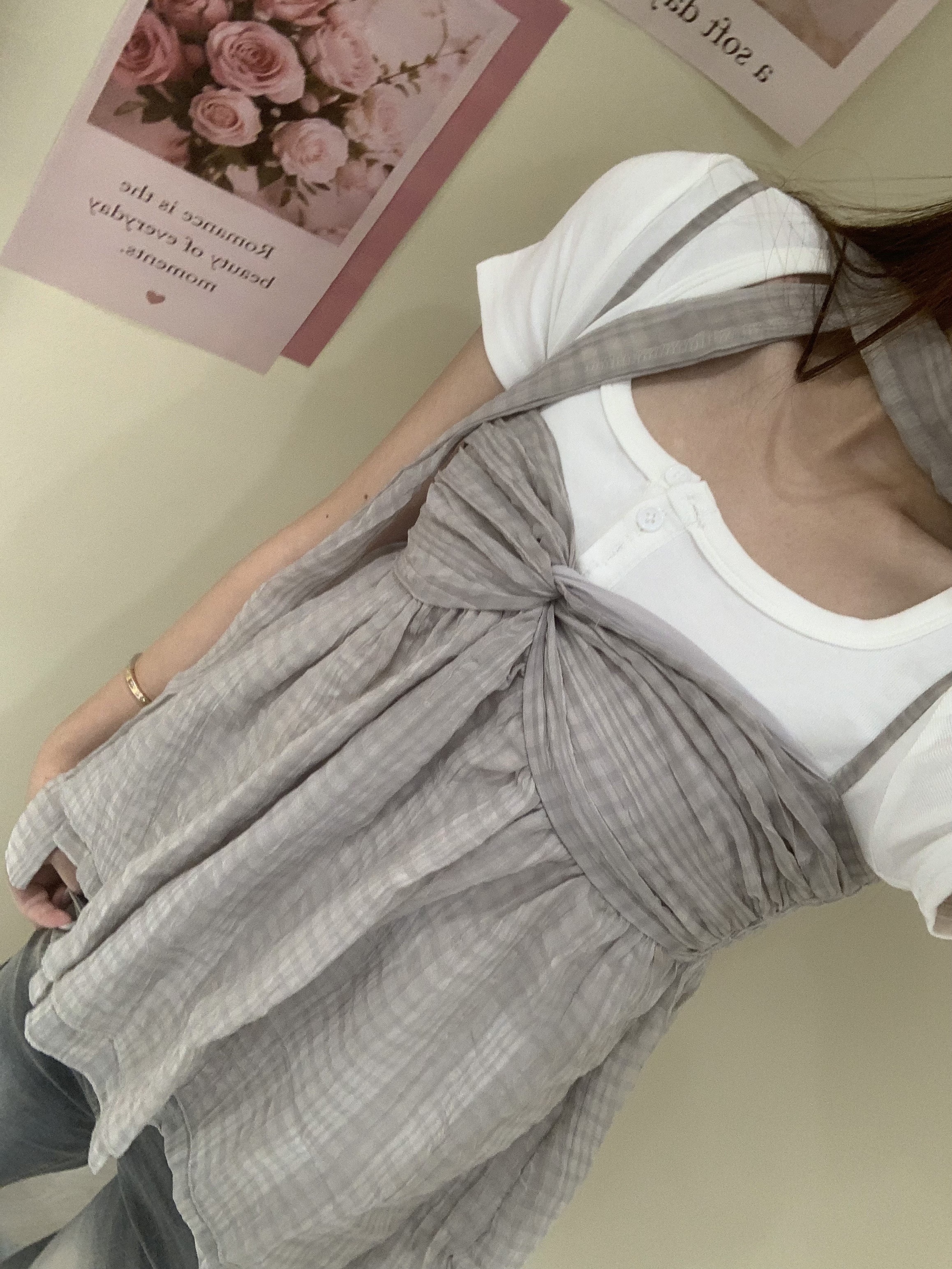 《氣質甜美》氣質霧感飄紗小吊帶