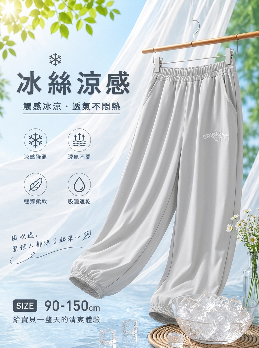 裸感灰 涼感防蚊褲