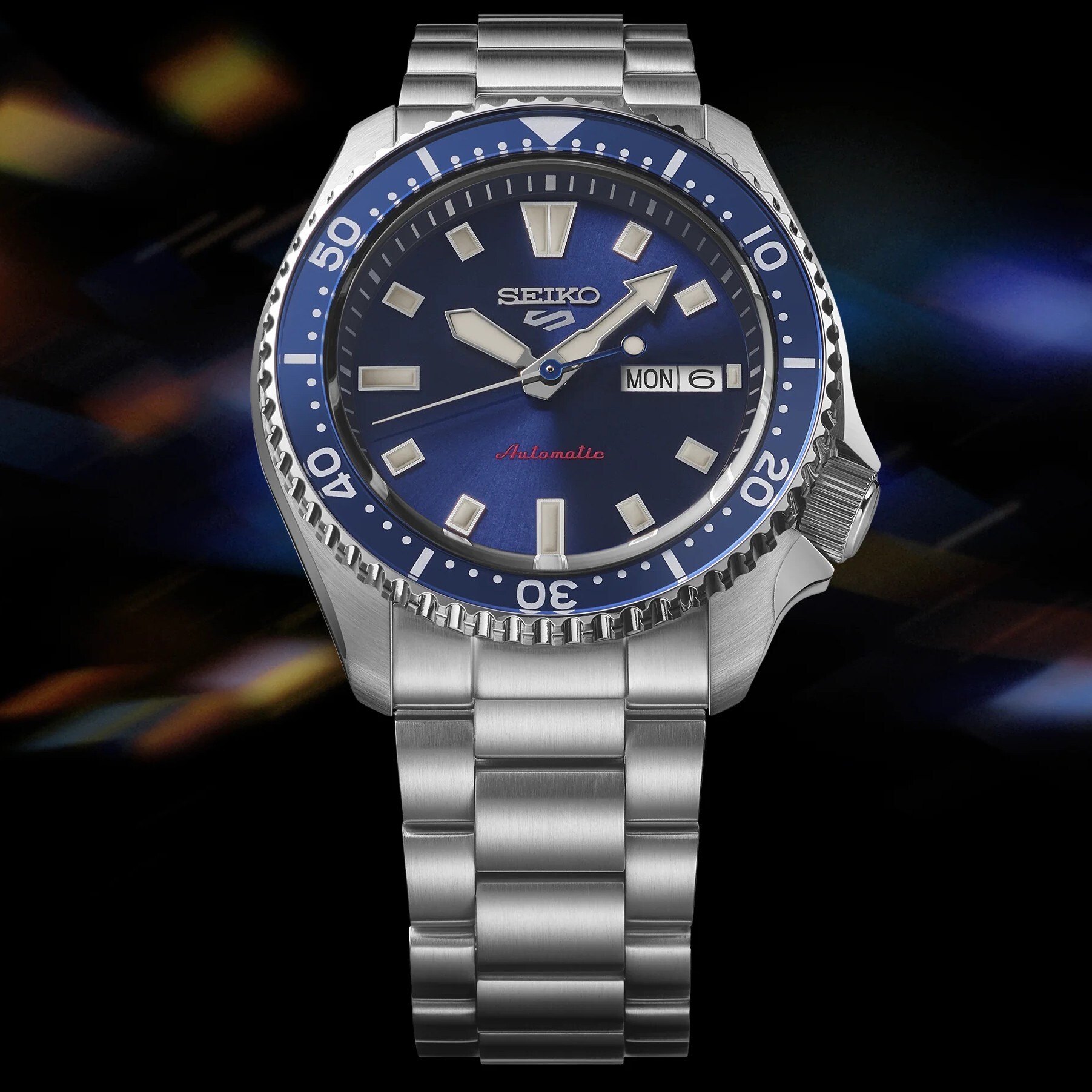 預購款【SEIKO 日本精工】盾牌5 SPORT系列 日期 星期 機械錶 夜光 藍色 SRPL83K1