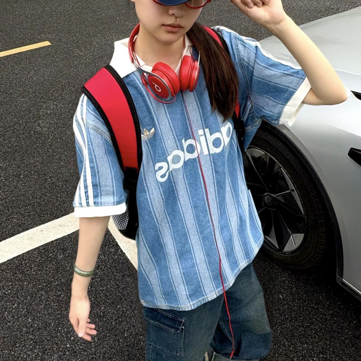 【代購】adidas Originals Striped Football Jersey  條紋短袖足球衣｜女款