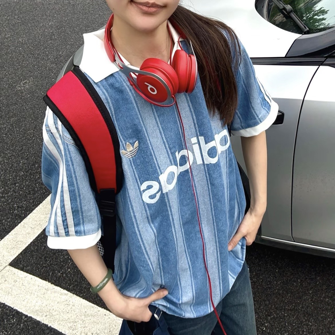 【代購】adidas Originals Striped Football Jersey  條紋短袖足球衣｜女款