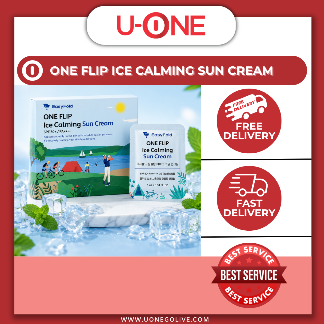 U-ONE | Korea | EASYFOLD | One Flip Ice Calming Sun Cream | spf50