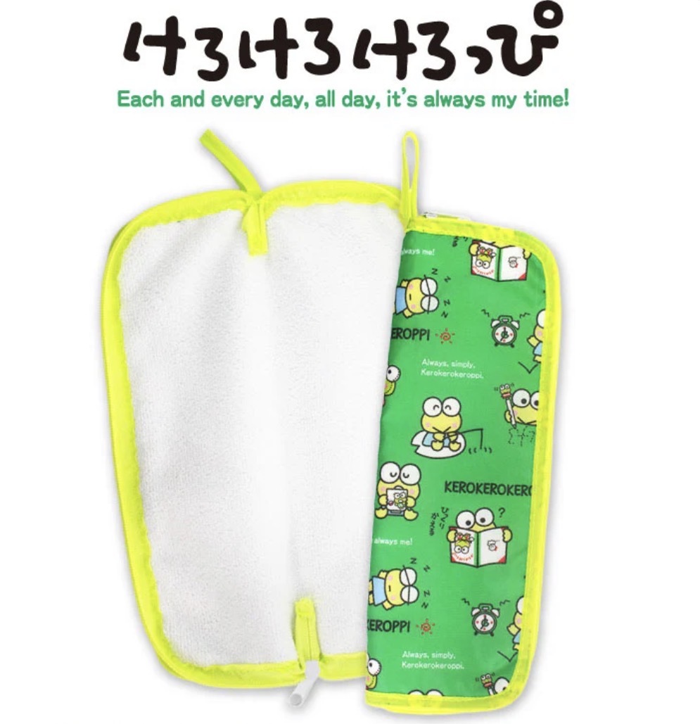 JP Keroppi 密集式 吸水毛巾雨遮袋 綠 3993 TK260607