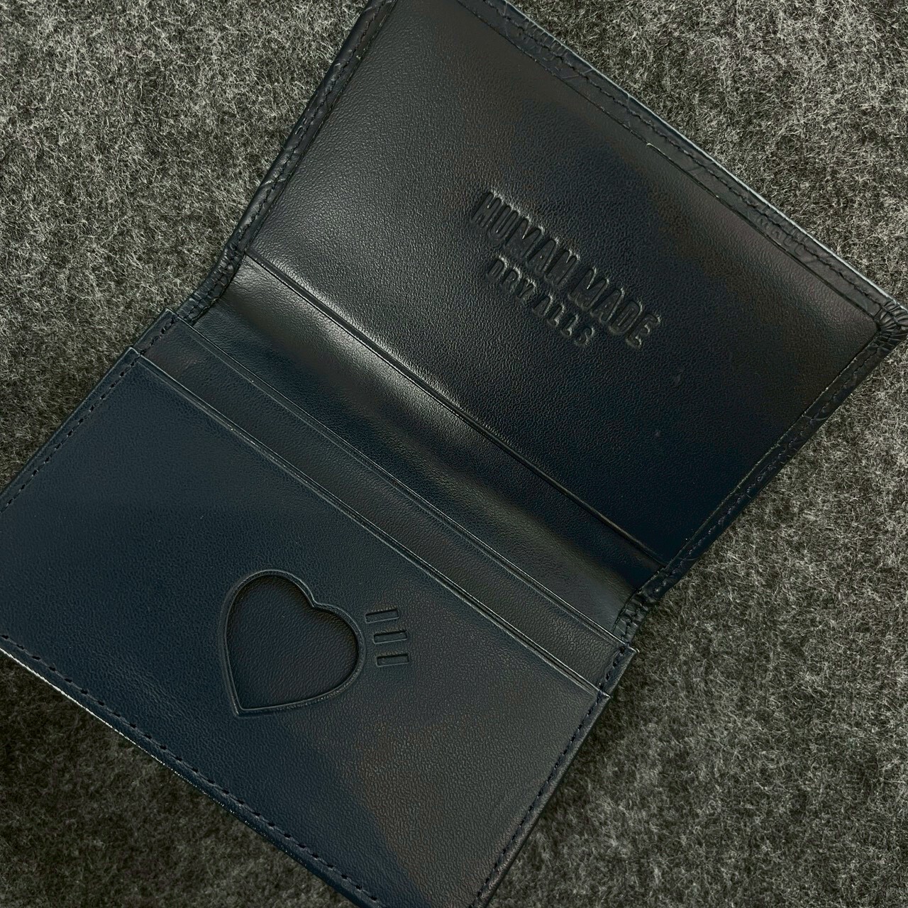 HUMAN MADE 23AW LEATHER CARD CASE NAVY