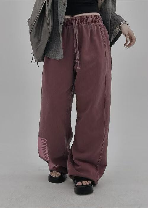 英文字可束腳鬆身運動褲 GARMENTS-090P