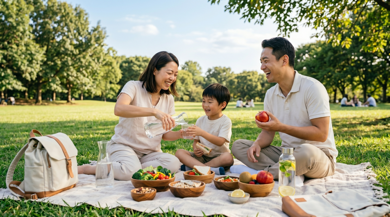 親子夏天戶外活動後使用天然精油萬用膏作日常護理