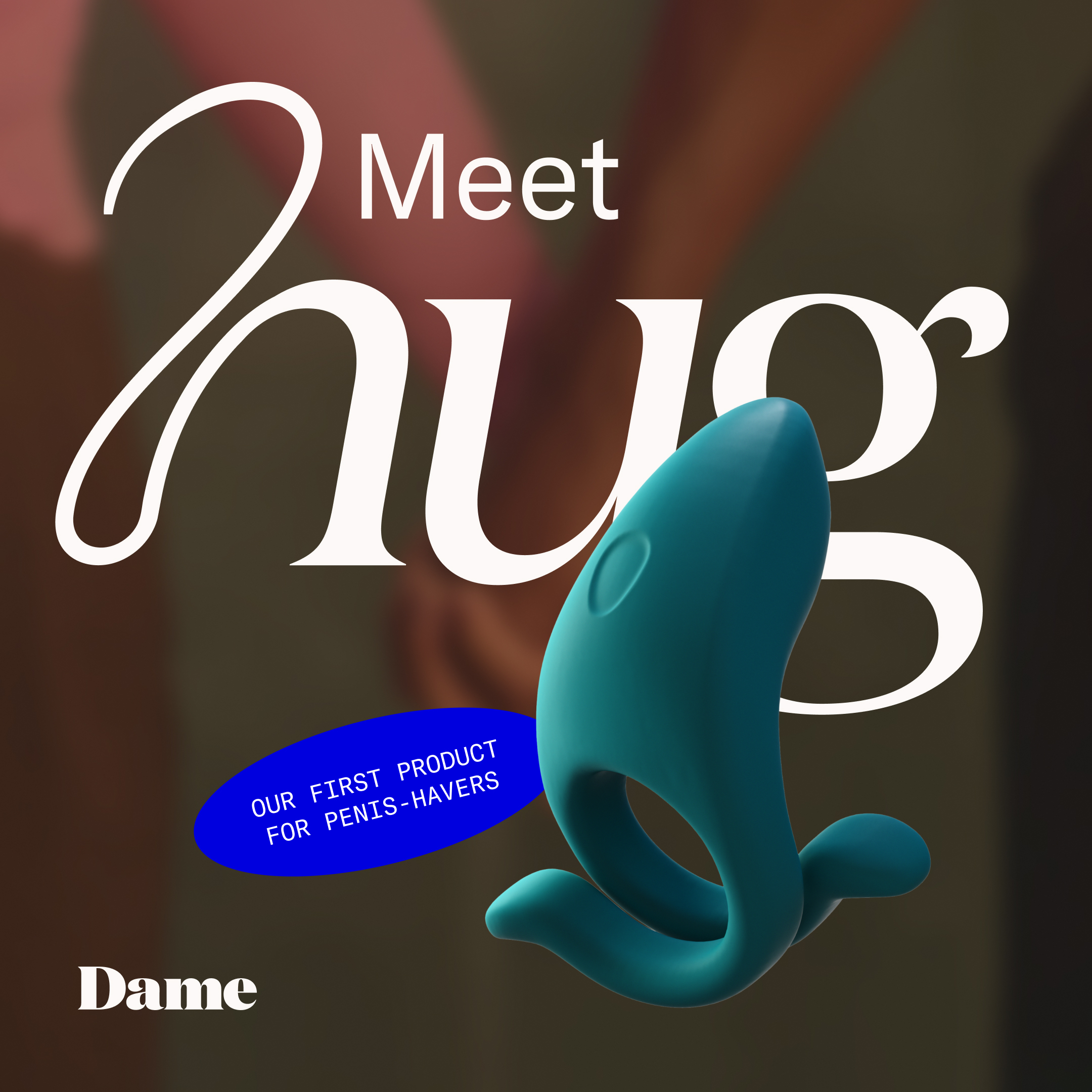 Dame Hug,dame,美國 dame,dame products,美國 dame products,情趣用品,情趣玩具,陰莖環,震動環,震動陰莖環,屌環,精力環