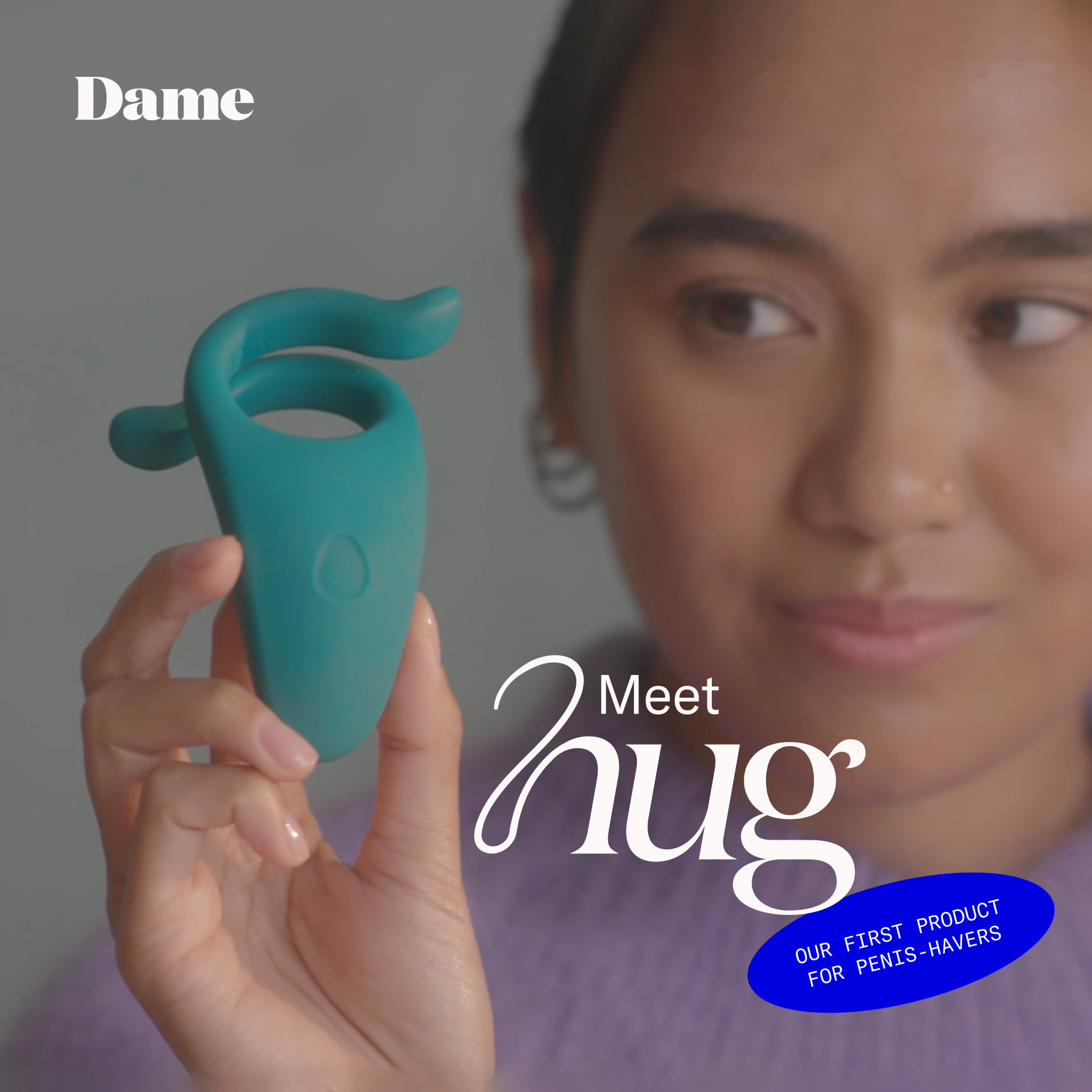 Dame Hug,dame,美國 dame,dame products,美國 dame products,情趣用品,情趣玩具,陰莖環,震動環,震動陰莖環,屌環,精力環