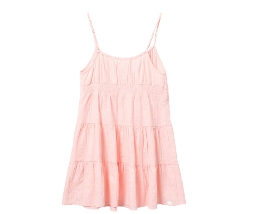 【APEE】HEART BADGE WOVEN TABLE CHECK CAMI DRESS