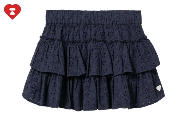 【APEE】HEART BADGE WOVEN GARMENT DYE SKIRT