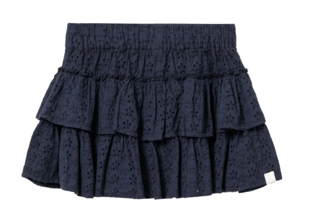 【APEE】HEART BADGE WOVEN GARMENT DYE SKIRT