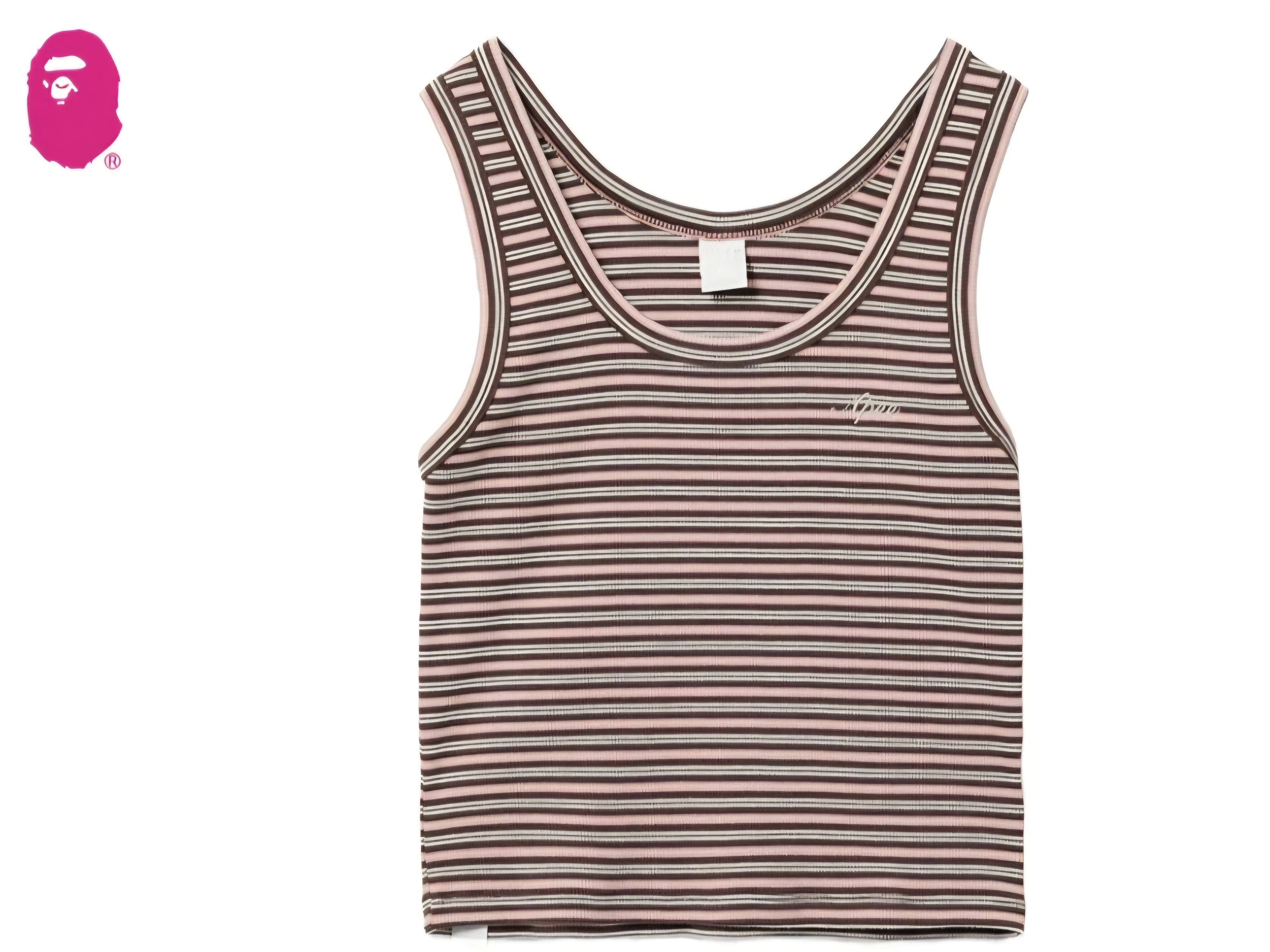 【APEE】APEE EMBROIDERY STRIPE TANK TOP #1
