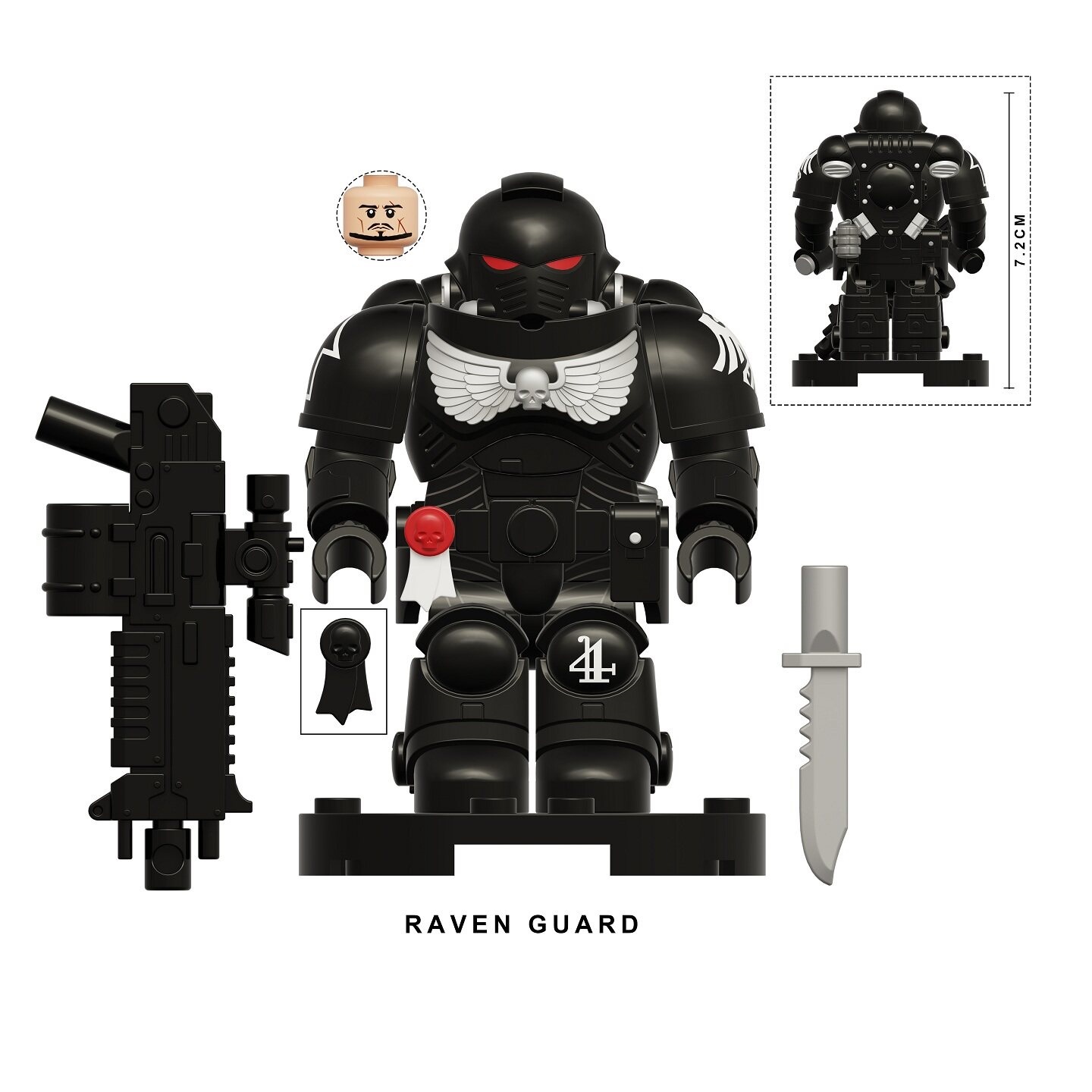 Raven Guard 40k Custom Minifigures fit Lego DLL025