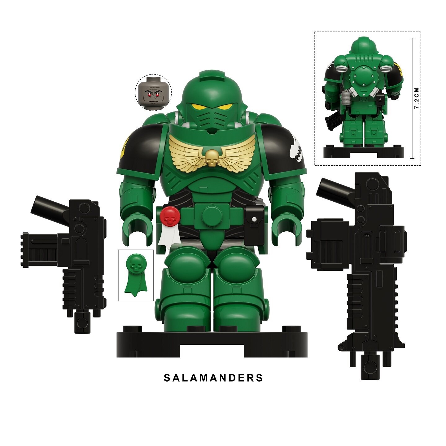 Salamanders 40k Custom Minifigures fit Lego DLL026