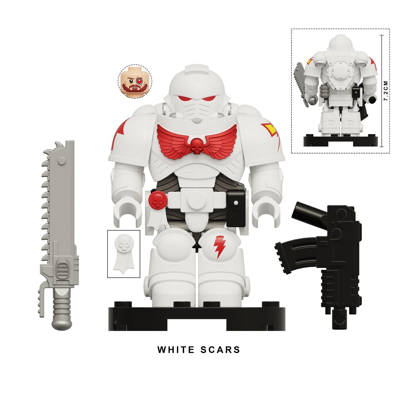 White Scars 40k Custom Minifigures fit Lego DLL027
