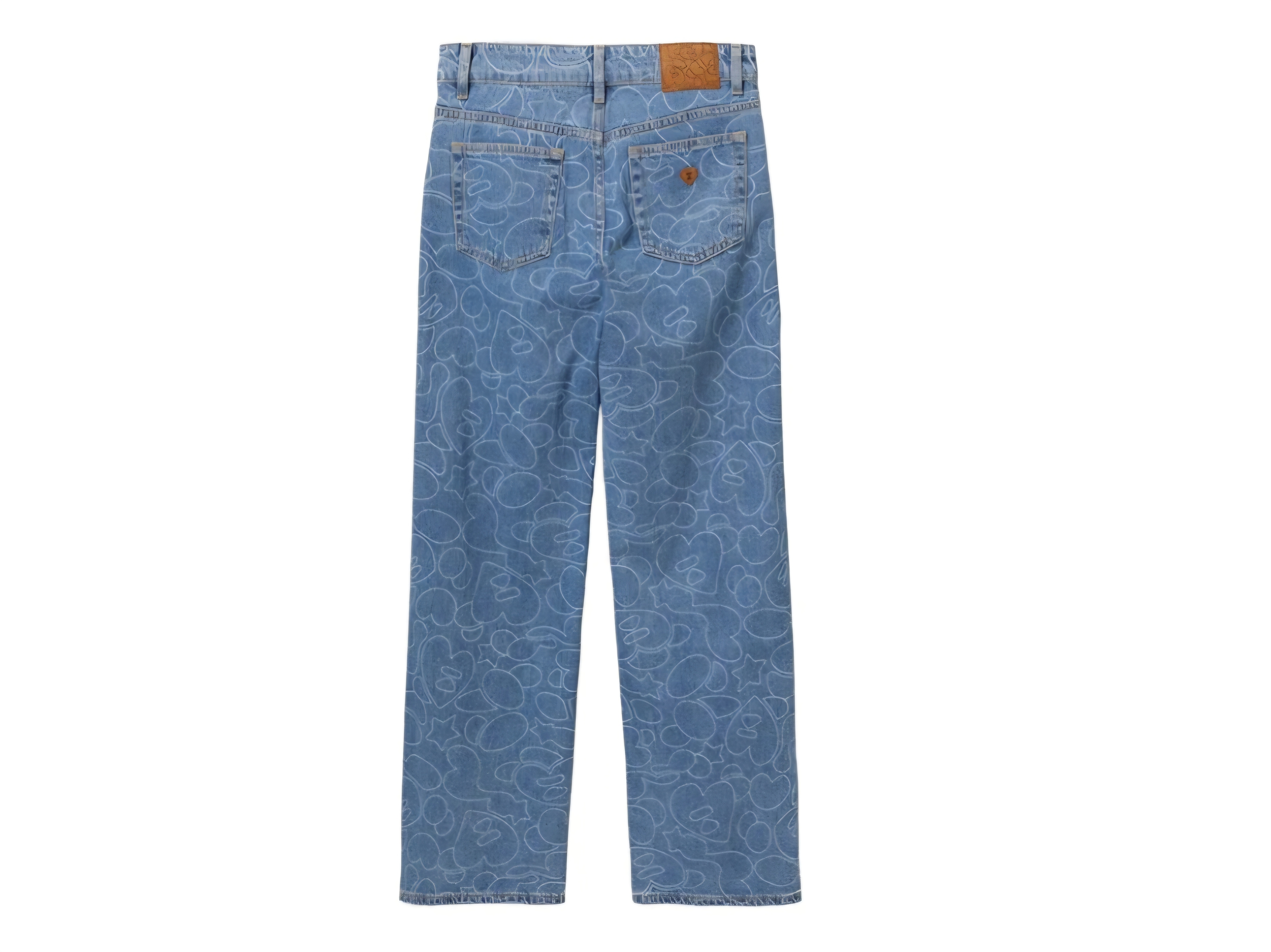 【APEE】CAMO WASHED STRAIGHT CUT JEANS
