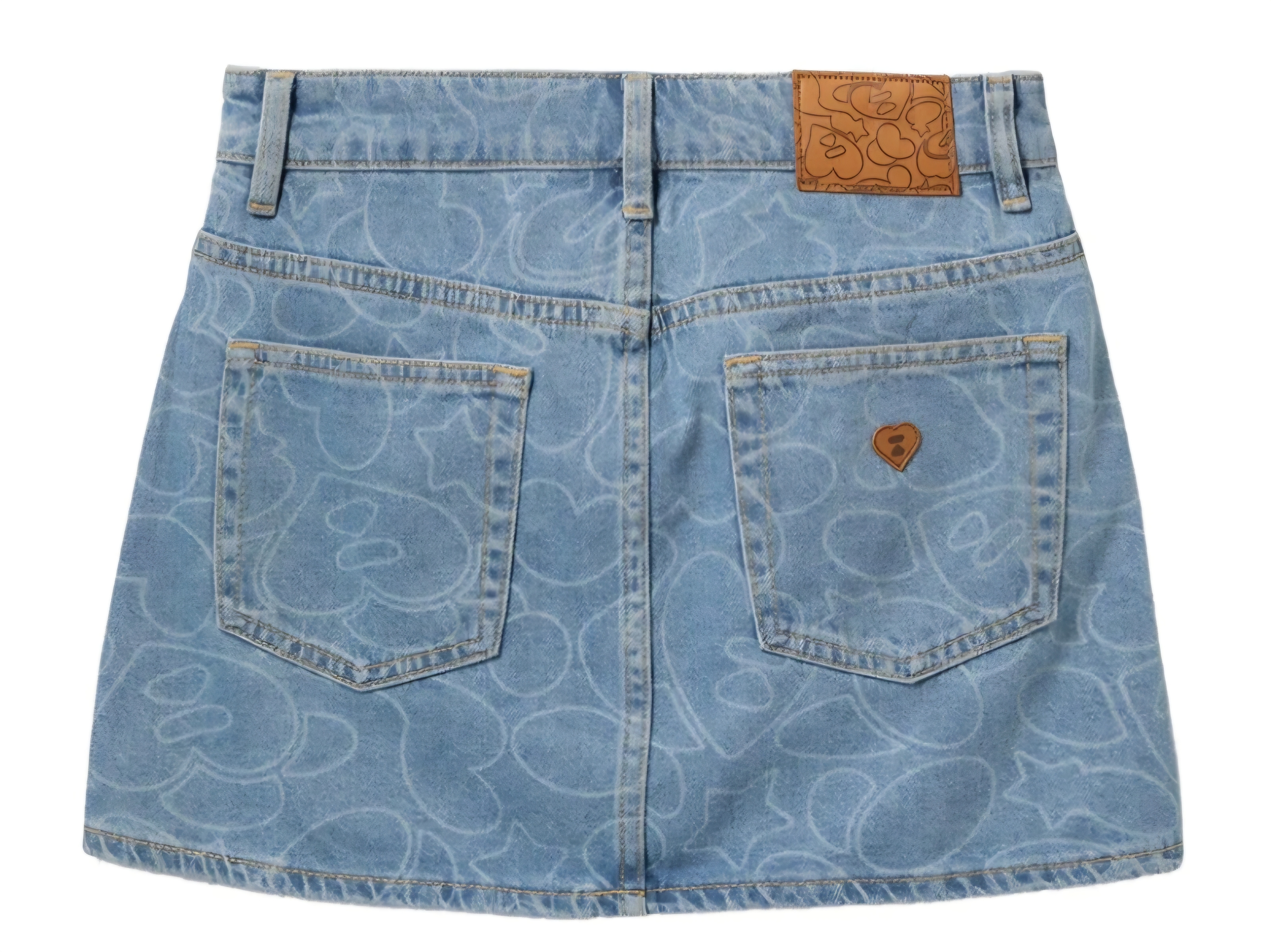 【APEE】CAMO WASHED DENIM SKIRT