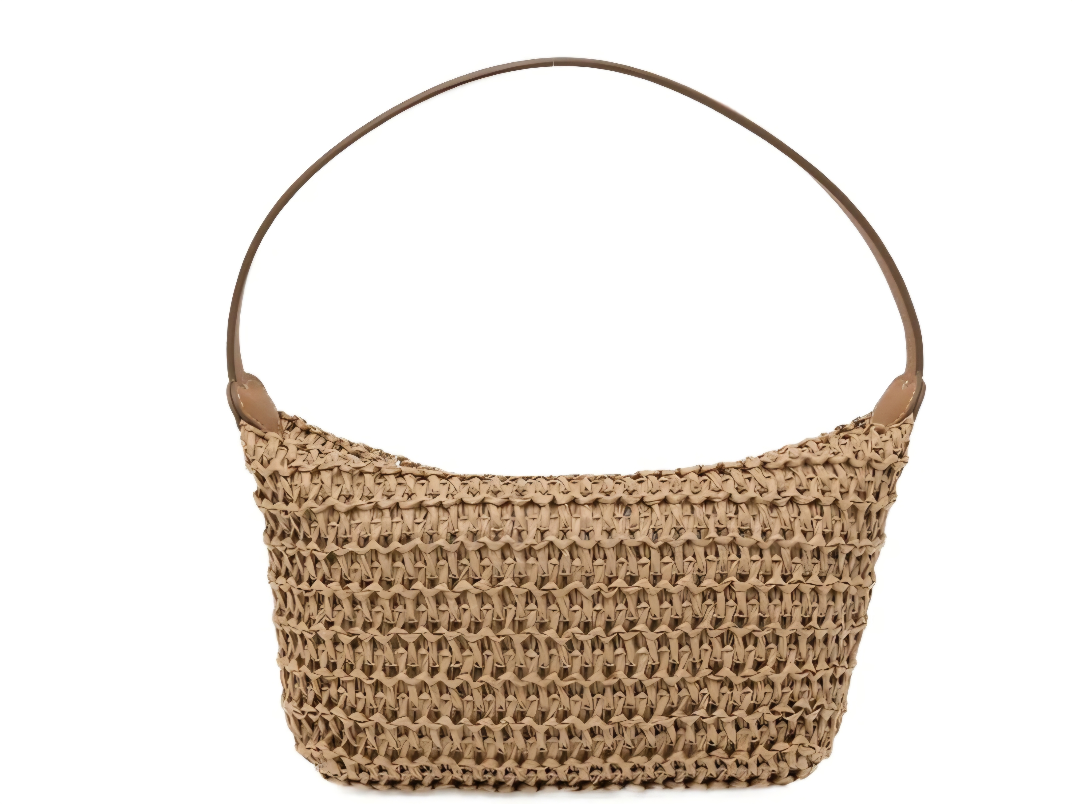 【APEE】HEART BADGE WEAVING HANDBAG