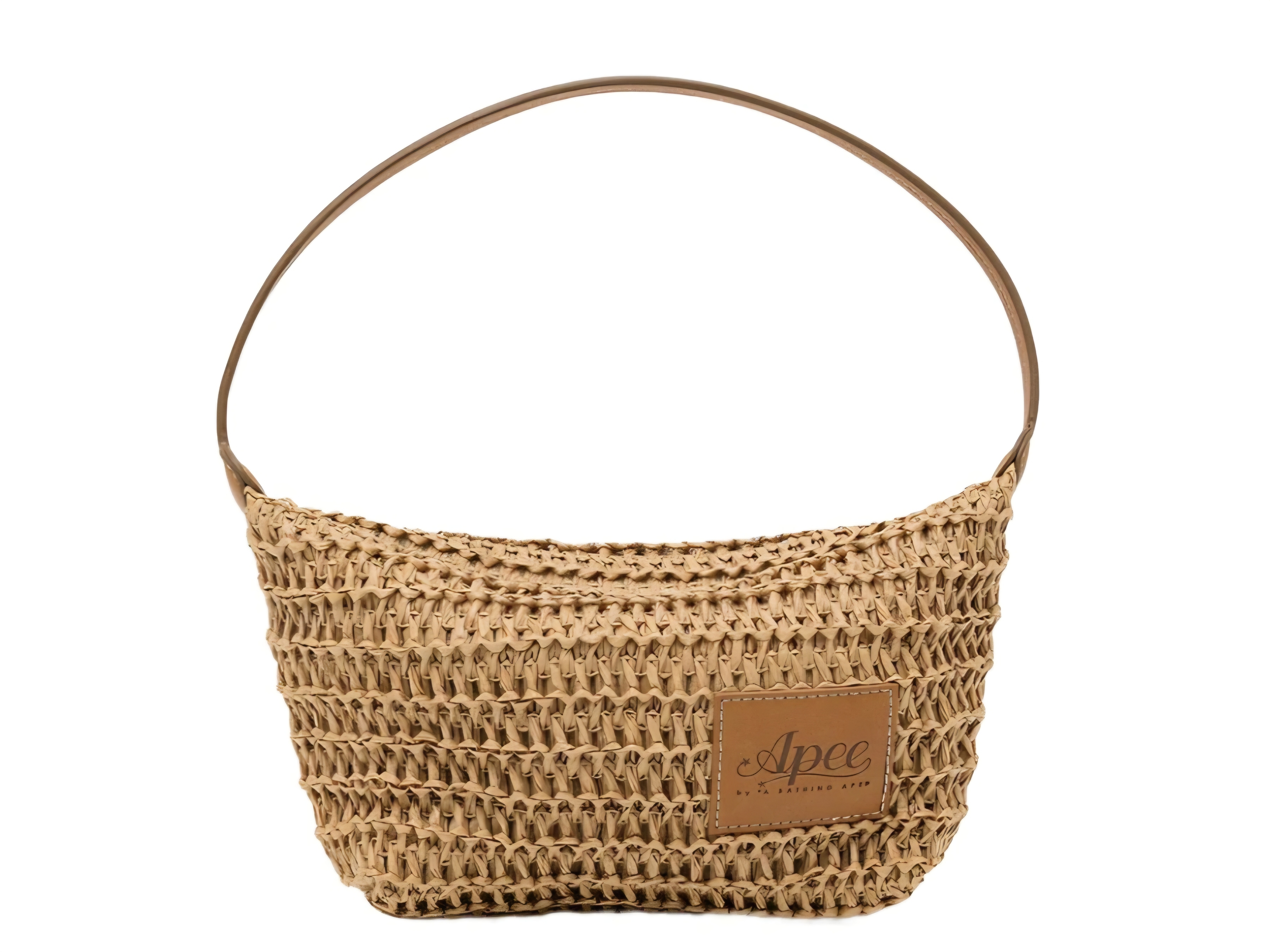 【APEE】HEART BADGE WEAVING HANDBAG