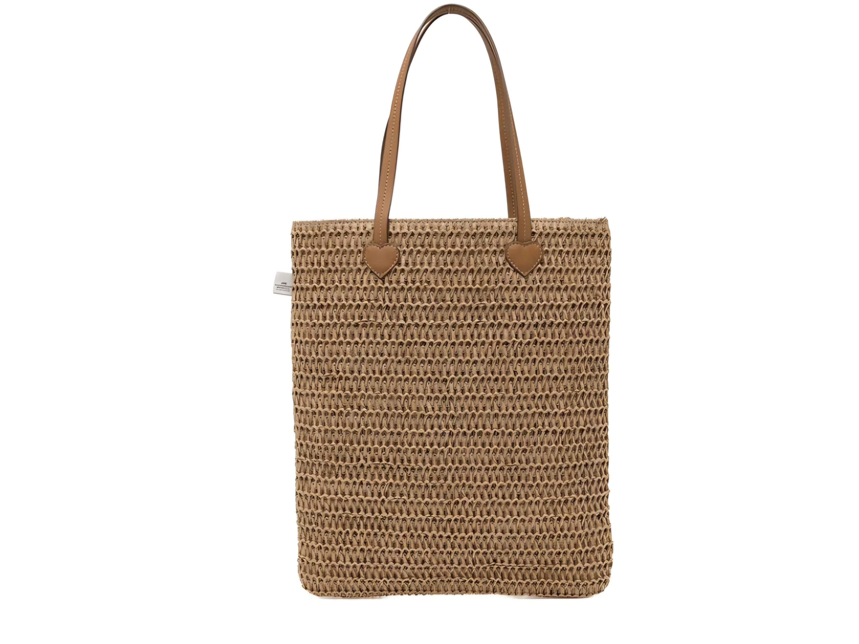 【APEE】HEART BADGE WEAVING TOTE BAG