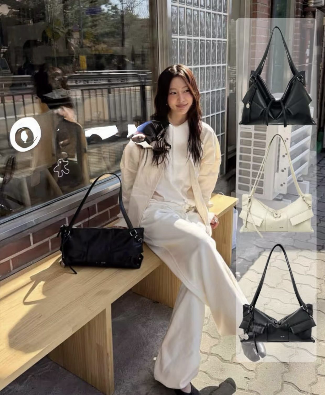 【直播】Matin Kim LX0605603 皮革單肩包 (MK2611BG009)