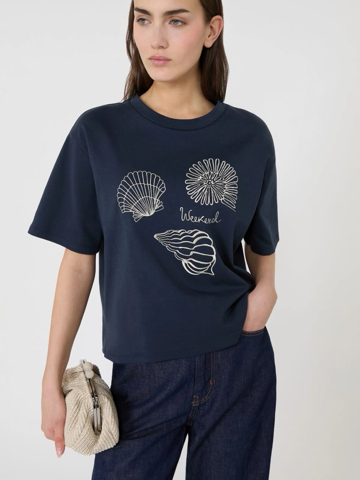 Weekend Maxmara 女款 貝殼圖案 Tee