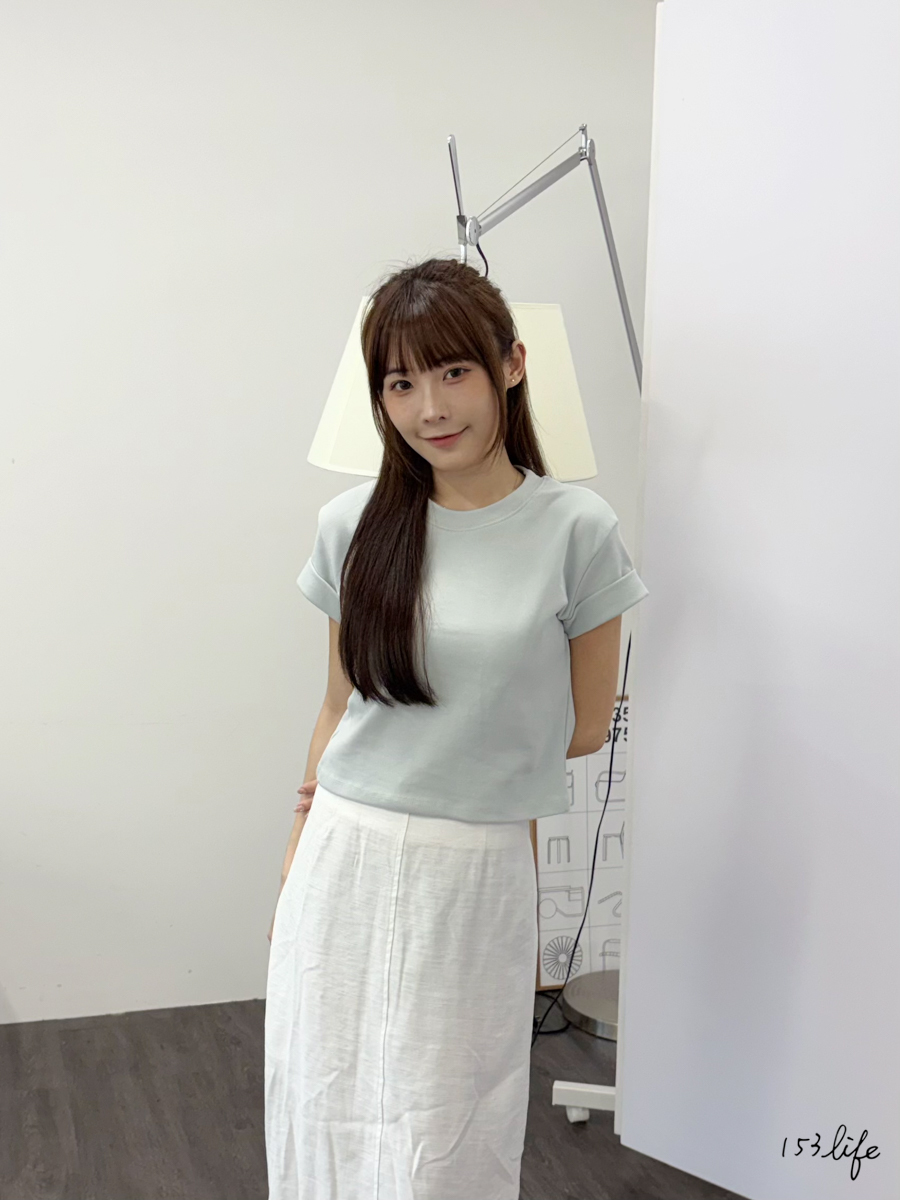 A1🇰🇷捲袖修身圓領短T(5色)