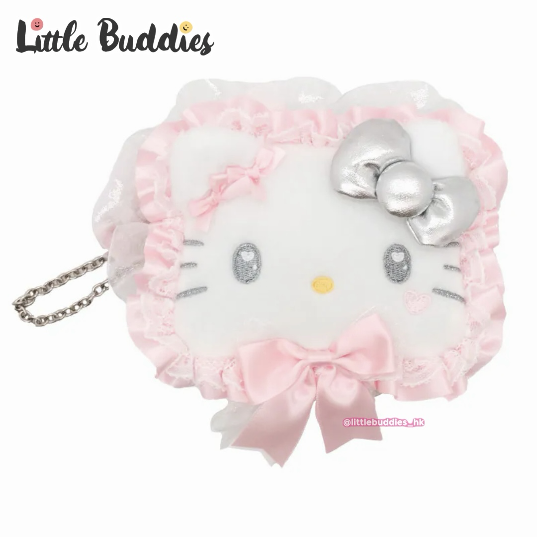 Global Sanrio 銀白大蝴蝶結造型系列 - 化妝袋/ 手提袋