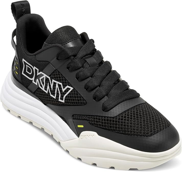 [S] DKNY BLACK ZAINE LACE UP SNEAKER, K3561013-BLACK (SD1775)