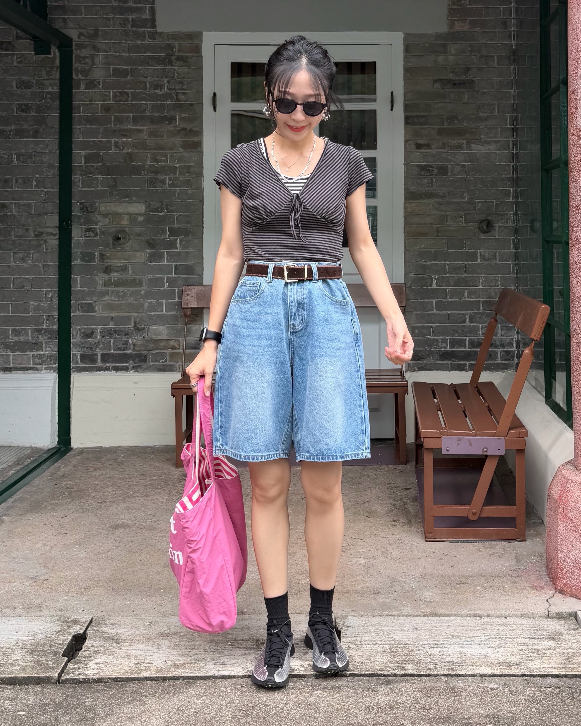 6月新品♥V neck橫間Top[微彈性]