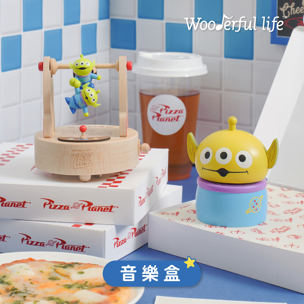 三眼怪頭轉音樂盒與三眼怪火箭吊單槓音樂盒