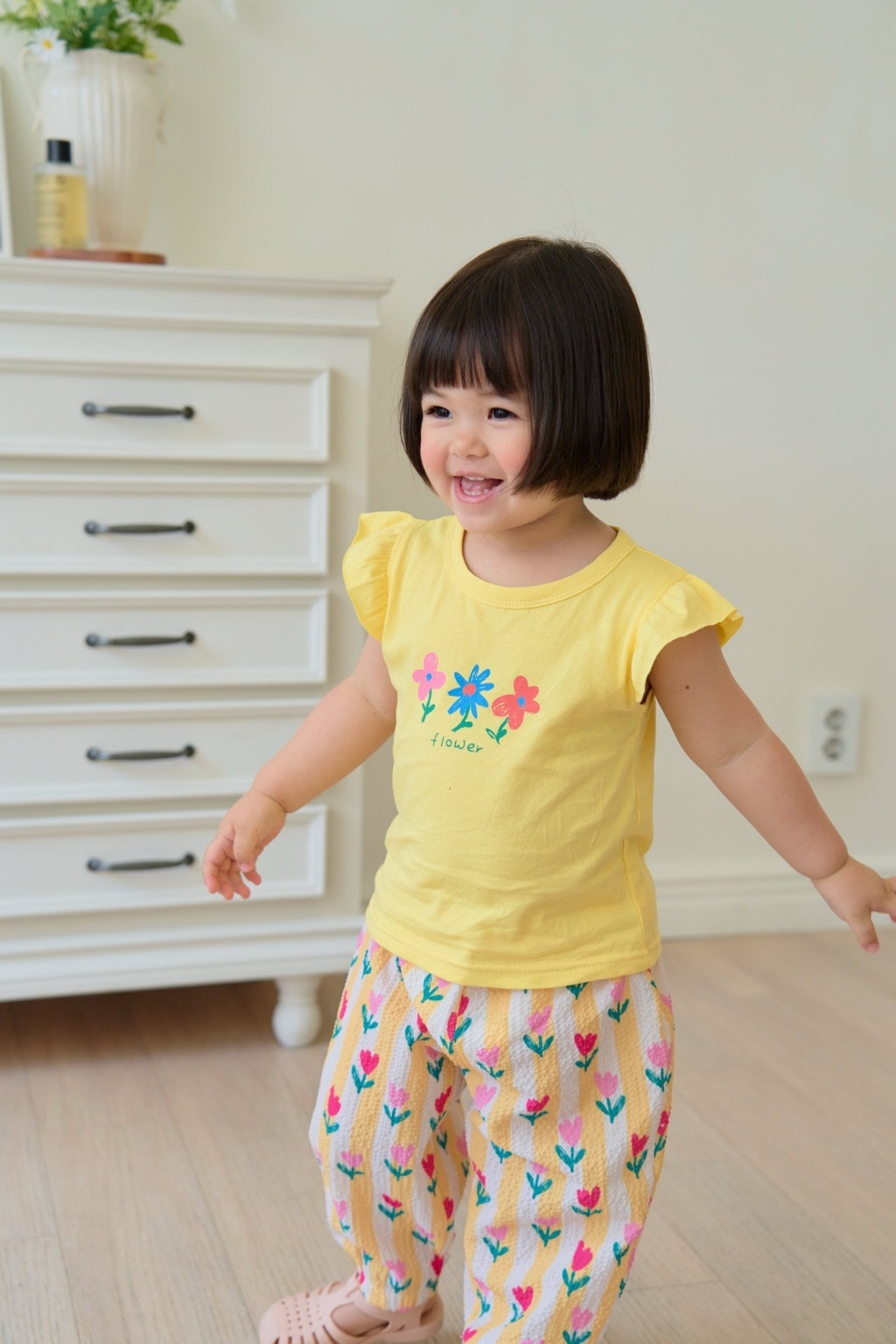 正韓夏DAJOA 兩色花朵套裝